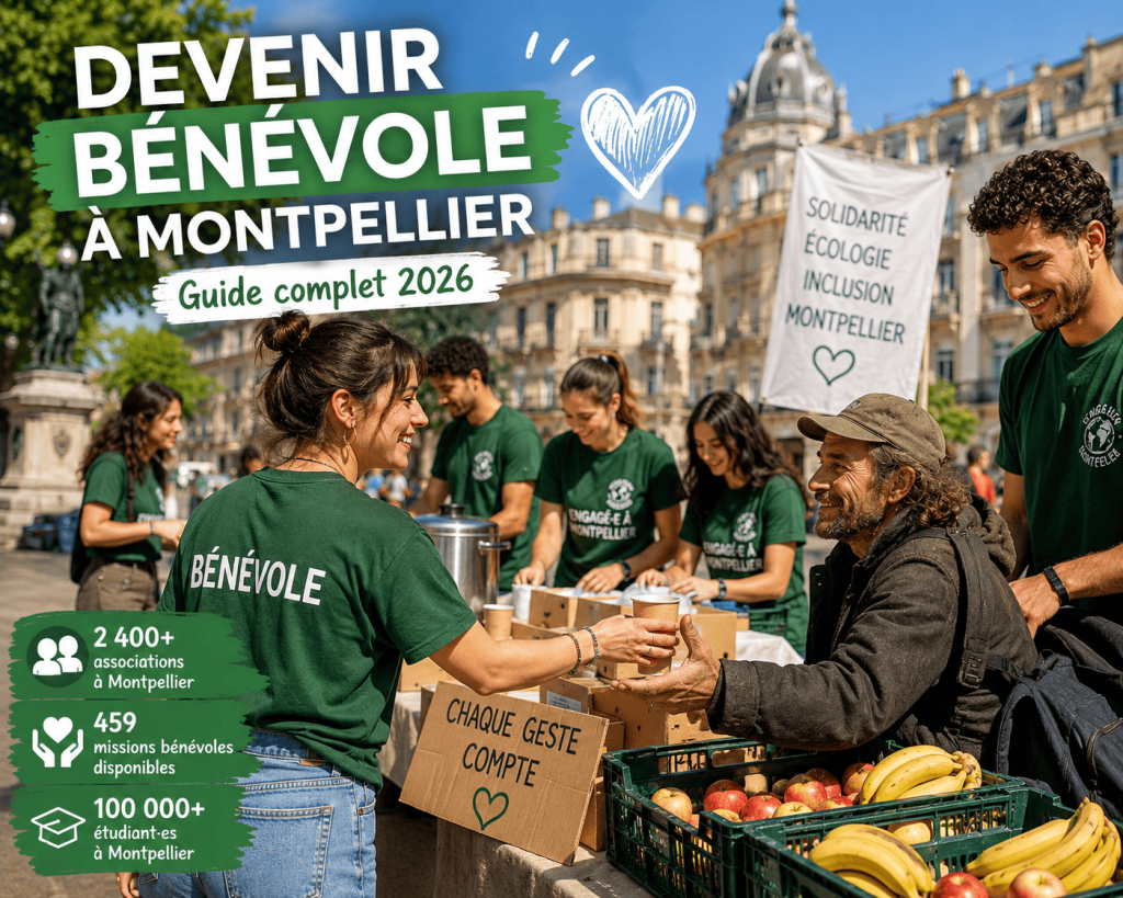 Devenir bénévole à Montpellier — Guide complet 2026